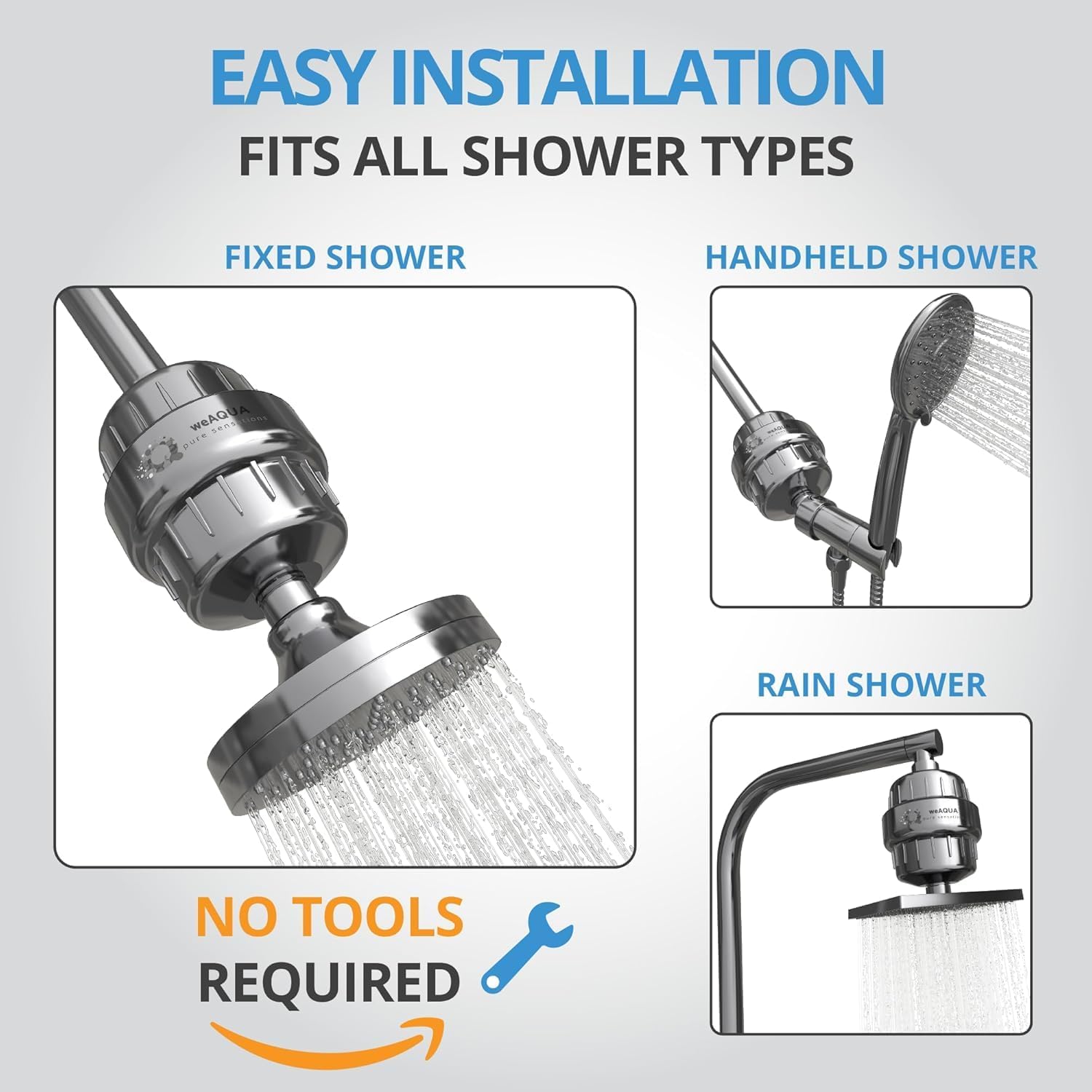 weAQUA SF01 Heavy Duty Shower Filter